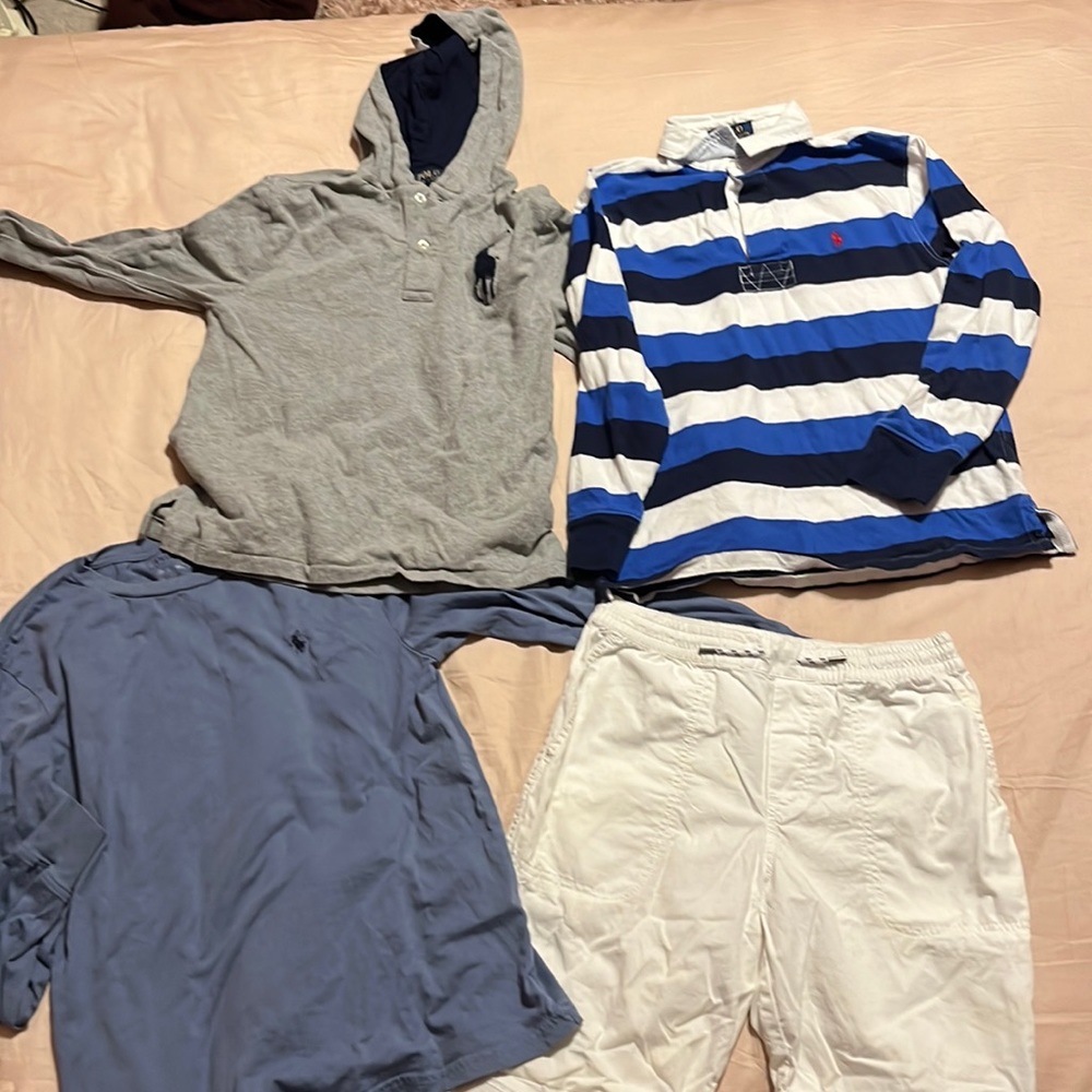 Polo Ralph Lauren Boys size 10-12 Shirt and short BUNDLE